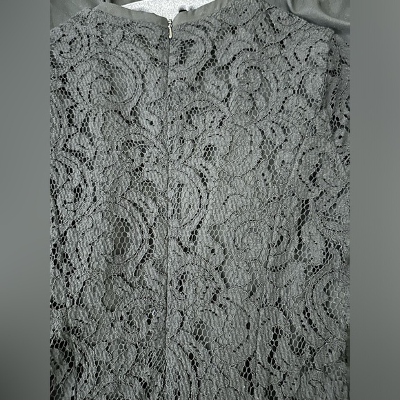 Bardot | NWOT Size 6 Cotton Laced Up Plunging V-neck Black on Black Lace Dress - Picture 8 of 13